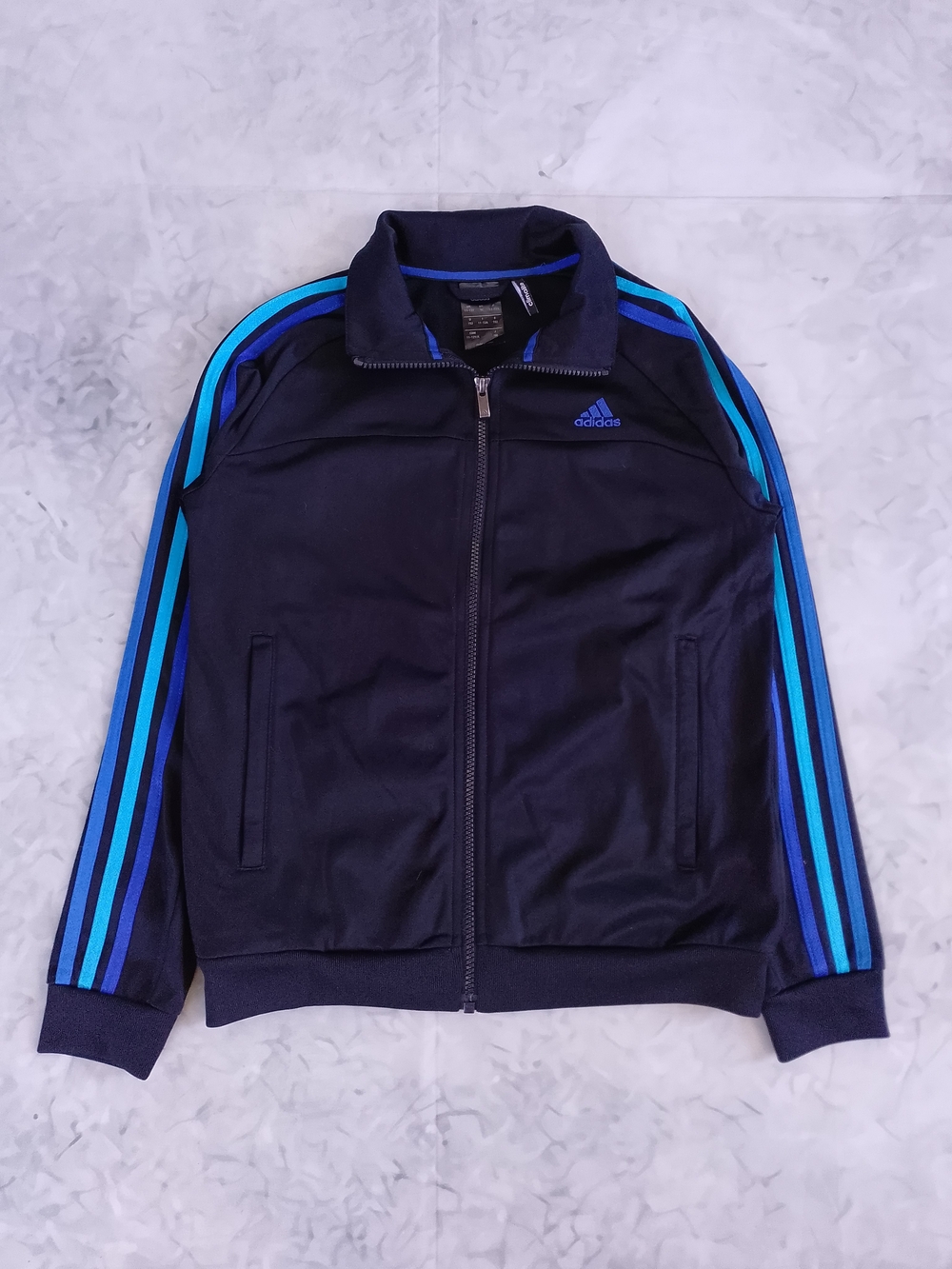 Adidas Track Jacket with Blue Stripe Detail Climalite